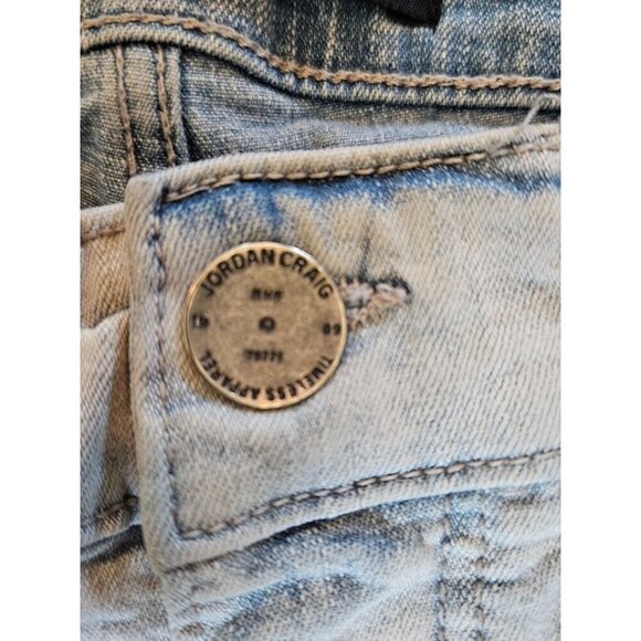 Jordan Craig Mens Distressed Light Wash Skinny Jeans Mens Size 30 x 32 - Picture 11 of 14